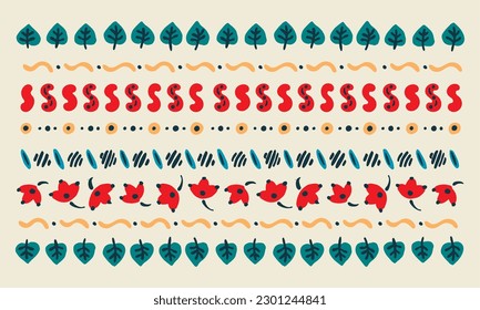 Seamless pattern with fantasy flowers, ethnic rotary repeat fabric and tile design, natural wallpaper, floral decoration curl illustration. Paisley print hand drawn elements.Ukrainian pattern