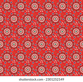 Seamless pattern with fantasy flowers, ethnic rotary repeat fabric and tile design, natural wallpaper, floral decoration curl illustration. Paisley print hand drawn elements.Ukrainian pattern