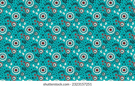Nahtloses Muster mit Fantasy-Blumen, ethnisch rotierendem, mehrfarbigem Gewebe und Fliesendesign, natürlichen Tapeten, Blumendekoration, kurvenreiche Illustration. Paisley Print handgezeichnet Elemente.Ukrainisches Muster