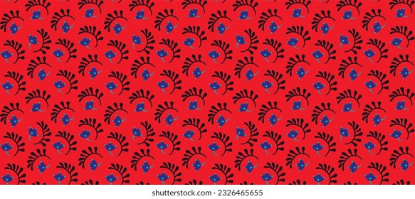Patrón inmaculado con flores de fantasía, tela repetida étnica y diseño de baldosas, tapicería natural, decoración floral de dibujos curlos. Paisley imprime elementos dibujados a mano. Patrón ucraniano