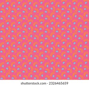 Seamless pattern with fantasy flowers, ethnic rotary repeat fabric and tile design, natural wallpaper, floral decoration curl illustration. Paisley print hand drawn elements.Ukrainian pattern