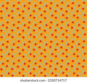 Patrón inmaculado con flores de fantasía, tela repetida étnica y diseño de baldosas, tapicería natural, decoración floral de dibujos curlos. Paisley imprime elementos dibujados a mano. Patrón ucraniano