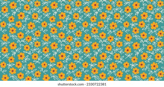 Seamless pattern with fantasy flowers, ethnic rotary repeat fabric and tile design, natural wallpaper, floral decoration curl illustration. Paisley print hand drawn elements.