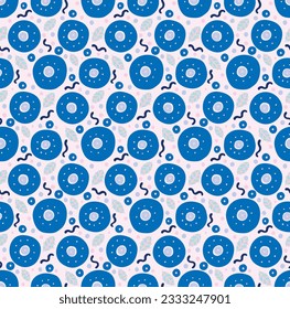 Seamless pattern with fantasy flowers, ethnic rotary repeat fabric and tile design, natural wallpaper, floral decoration curl illustration. Paisley print hand drawn elements. Home decor. Ukrainian pat