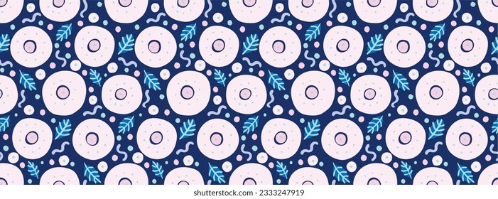 Patrón inmaculado con flores de fantasía, tela repetida étnica y diseño de baldosas, tapicería natural, decoración floral de dibujos curlos. Imprima paisley elementos dibujados a mano. Decoración casera. Parte de Ucrania