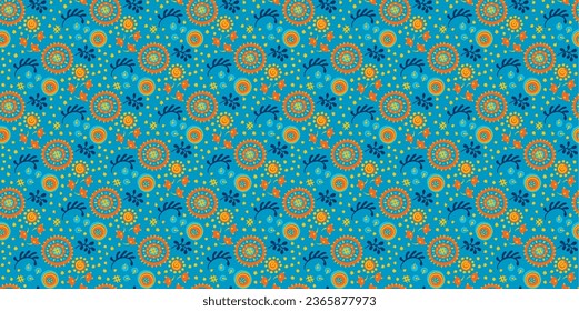 Patrón inmaculado con flores de fantasía, tela repetida étnica y diseño de baldosas, tapicería natural, decoración floral de dibujos curlos. Paisley imprime elementos dibujados a mano. Patrón ucraniano