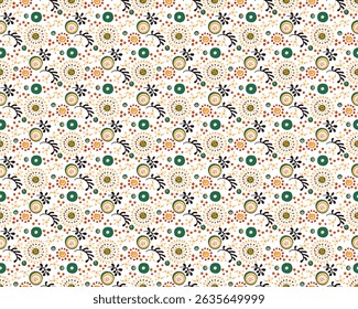 Patrón sin fisuras con flores de fantasía, tela de repetición rotativa étnica y diseño de azulejos, Fondo de pantalla natural, decoración floral rizo ilustración. Elementos dibujados a mano con estampado Paisley. Estilo japonés