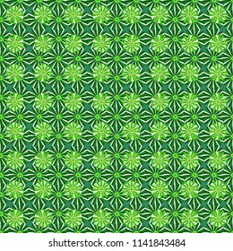 Seamless pattern with fantasy flowers, natural wallpaper, black, green and white floral decoration curl illustration. Vector paisley print hand drawn elements. Home decor.