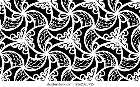 Seamless pattern with fantasy flowers, natural wallpaper, floral decoration curl illustration. Paisley print hand drawn elements.Geometric ethnic pattern seamless flower color