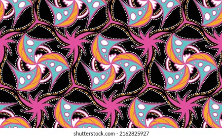 Nahtlose Muster mit Fantasy-Blumen, natürlichen Tapeten, Blumendekoration, kurvenreiche Illustration. Paisley Print-handgezeichnet Elemente.Geometrisches ethnisches Muster nahtlose Blütenfarbe
