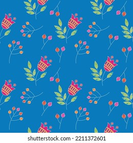 seamless pattern with fantasy flowers, natural wallpaper, and floral decoration Indian style, curl illustration. Paisley prints hand-drawn elements. Home decor.