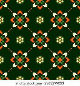 Seamless pattern with fantasy flowers, natural wallpaper, floral decoration curl illustration. Paisley print hand drawn elements.Geometric ethnic pattern seamless flower color