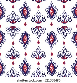 Nahtlose Muster mit Fantasy-Blumen, natürlichen Tapeten, Blumendekoration, kurvenreiche Illustration. Paisley drucken handgezeichnete Elemente.