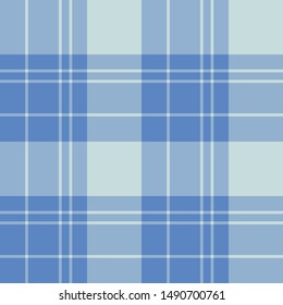 Seamless pattern in fantasy light and dark blue colors for plaid, fabric, textile, clothes, tablecloth and other things. Vector image. 