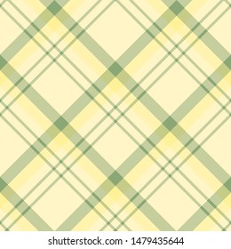 Seamless pattern in fantasy light yellow and discreet green colors for plaid, fabric, textile, clothes, tablecloth and other things. Vector image. 2
