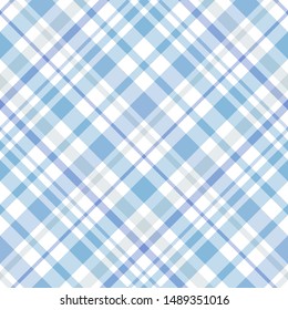 Seamless pattern in fantasy white and blue colors for plaid, fabric, textile, clothes, tablecloth and other things. Vector image. 2