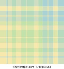 Seamless pattern in fantasy yellow, green and blue colors for plaid, fabric, textile, clothes, tablecloth and other things. Vector image. 