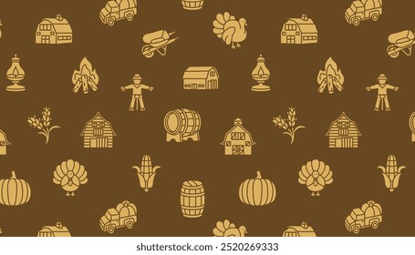 A seamless pattern of farm icon