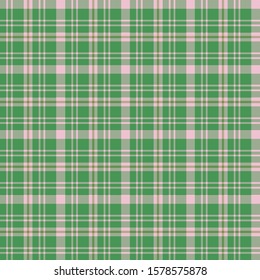 Seamless pattern in fascinating cozy green and pink colors for plaid, fabric, textile, clothes, tablecloth and other things. Vector image. 