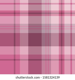 Seamless pattern in fascinating creative light and dark pink colors for plaid, fabric, textile, clothes, tablecloth and other things. Vector image. 