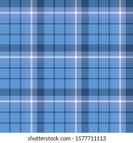 Seamless pattern in fascinating dark blue and white colors for plaid, fabric, textile, clothes, tablecloth and other things. Vector image. 