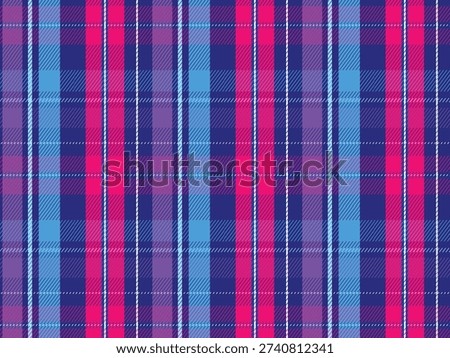 Seamless pattern in fascinating dark blue and white colors for plaid, fabric, textile, clothes, tablecloth