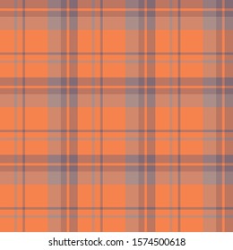 Seamless pattern in fascinating orange colors for plaid, fabric, textile, clothes, tablecloth and other things. Vector image. 