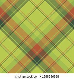 Seamless pattern in fascinating positive christmas red and green colors for plaid, fabric, textile, clothes, tablecloth and other things. Vector image. 2