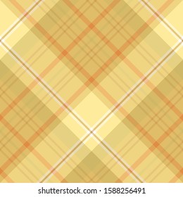 Seamless pattern in fascinating positive yellow, orange and white colors for plaid, fabric, textile, clothes, tablecloth and other things. Vector image. 2