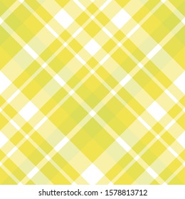 Seamless pattern in fascinating stylish yellow and white colors for plaid, fabric, textile, clothes, tablecloth and other things. Vector image. 2