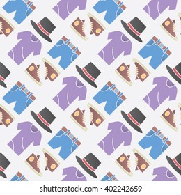 Seamless pattern with fashion