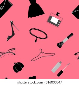 	

 seamless pattern fashion accessories