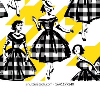 Fashion Girl Vector Illustration Vectors graphic art designs in editable  .ai .eps .svg .cdr format free and easy download unlimit id:148686