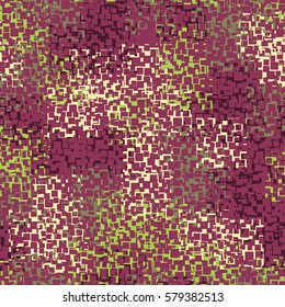 Seamless pattern. Fashion camouflage. Picture of rounded squares. Grunge. Flat.