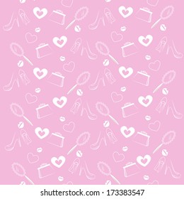 Seamless pattern with fashion elements for your design