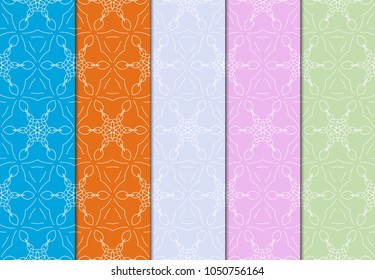 Seamless pattern Fashion geometric ornament. ART DECO. Vector illustration. Set of color background. design