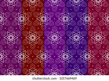 Seamless pattern Fashion geometric ornament. ART DECO. Vector illustration. Set of color background. design