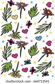 seamless pattern fashion illustration vector