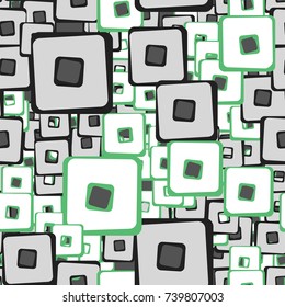 Seamless pattern. Fashionable camouflage made of rounded squares.