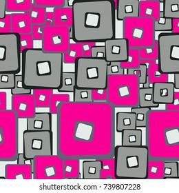 Seamless pattern. Fashionable camouflage made of rounded squares.