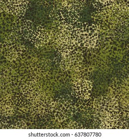 Seamless pattern. Fashionable camouflage. Scattered fragments of the networks. beige, khaki tones.