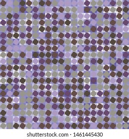 Seamless pattern. Fashionable checkered texture in camouflage style. Abstract shapes on squares background