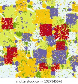 Seamless pattern. Fashionable texture in camouflage style. The top layer is pixel.
Background consisting of spirals with bubbles. 