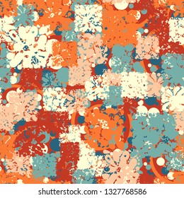 Seamless pattern. Fashionable texture in camouflage style. The top layer is pixel.
Background consisting of spirals with bubbles. 