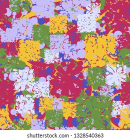 Seamless pattern. Fashionable texture in camouflage style. The top layer is pixel.
Background consisting of spirals with bubbles. 