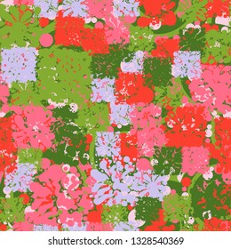 Seamless pattern. Fashionable texture in camouflage style. The top layer is pixel.
Background consisting of spirals with bubbles. 