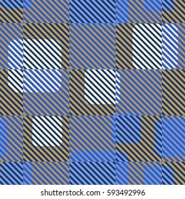 Seamless pattern. Fashionable wallpaper. Rounded squares. Striped squares. Abstract illustration. Children's textiles. Camouflage for children. Flat. Cartoon.