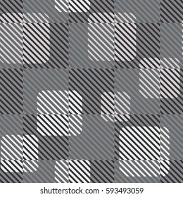 Seamless pattern. Fashionable wallpaper. Rounded squares. Striped squares. Abstract illustration. Children's textiles. Camouflage for children. Flat. Cartoon.