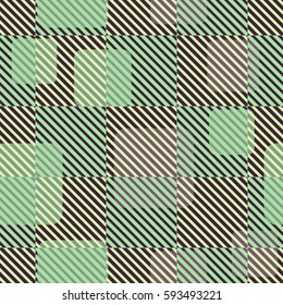 Seamless pattern. Fashionable wallpaper. Rounded squares. Striped squares. Abstract illustration. Children's textiles. Camouflage for children. Flat. Cartoon.