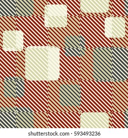 Seamless pattern. Fashionable wallpaper. Rounded squares. Striped squares. Abstract illustration. Children's textiles. Camouflage for children. Flat. Cartoon.